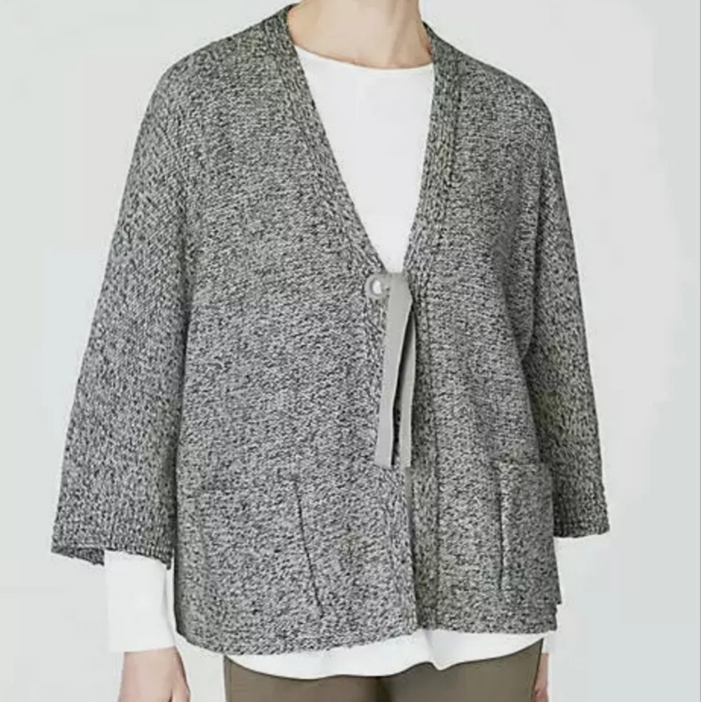 J.Jill Pure Jill Cable Knit Cardigan Sweater Large